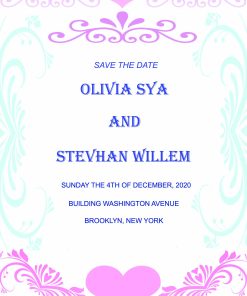 Romantic hearts wedding cards