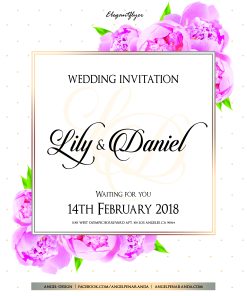 Flamant Floral Wedding Invitation