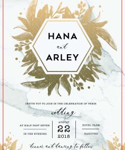 Wedding Invitation Color Marble