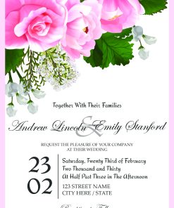 Peony Floral Wedding Invitation Suite